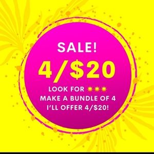 Look for the sunshine ☀️☀️☀️ for 4/$20 bundles!